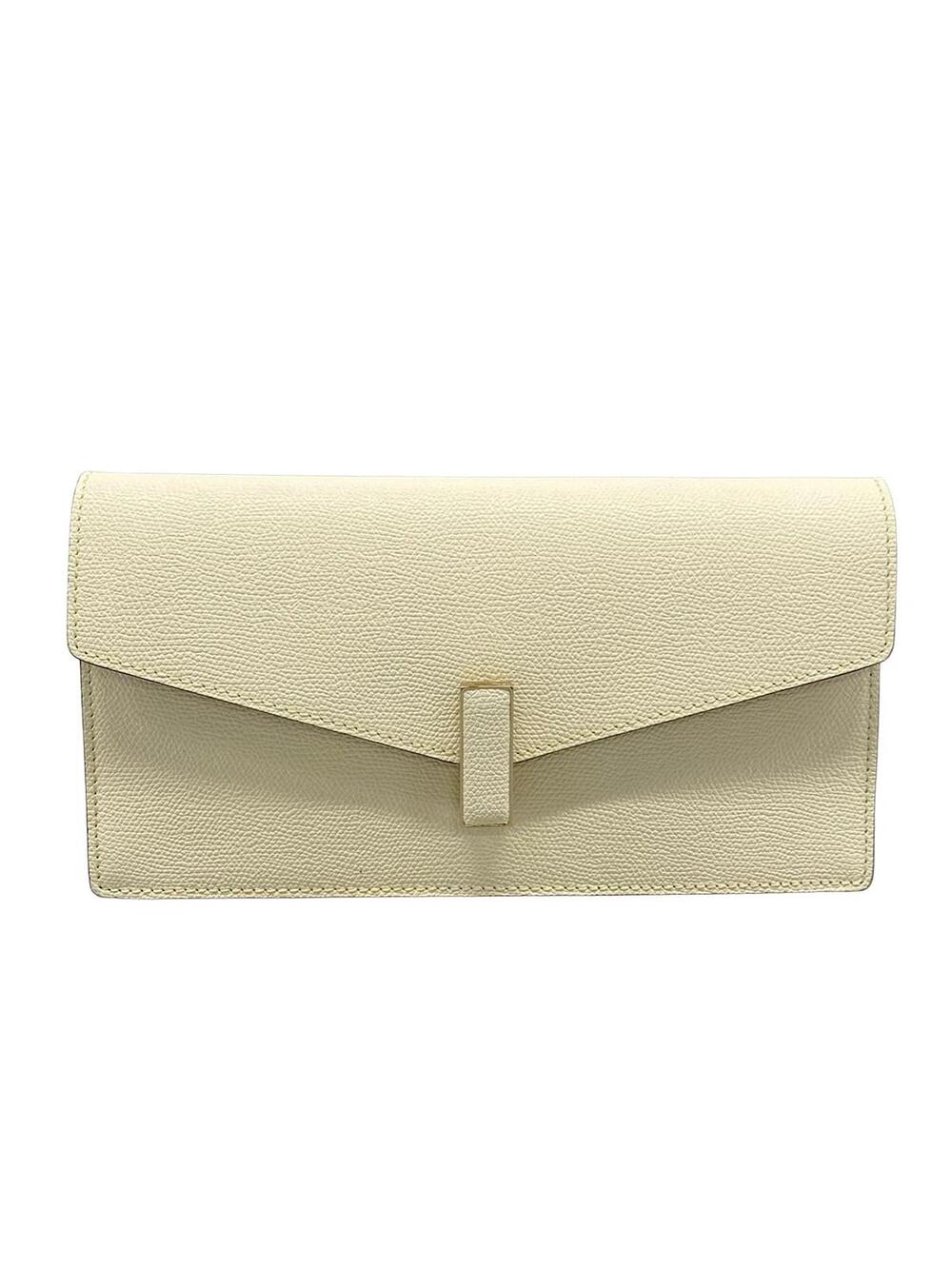 Valextra Iside Pochette Cream Leather #367136V13B